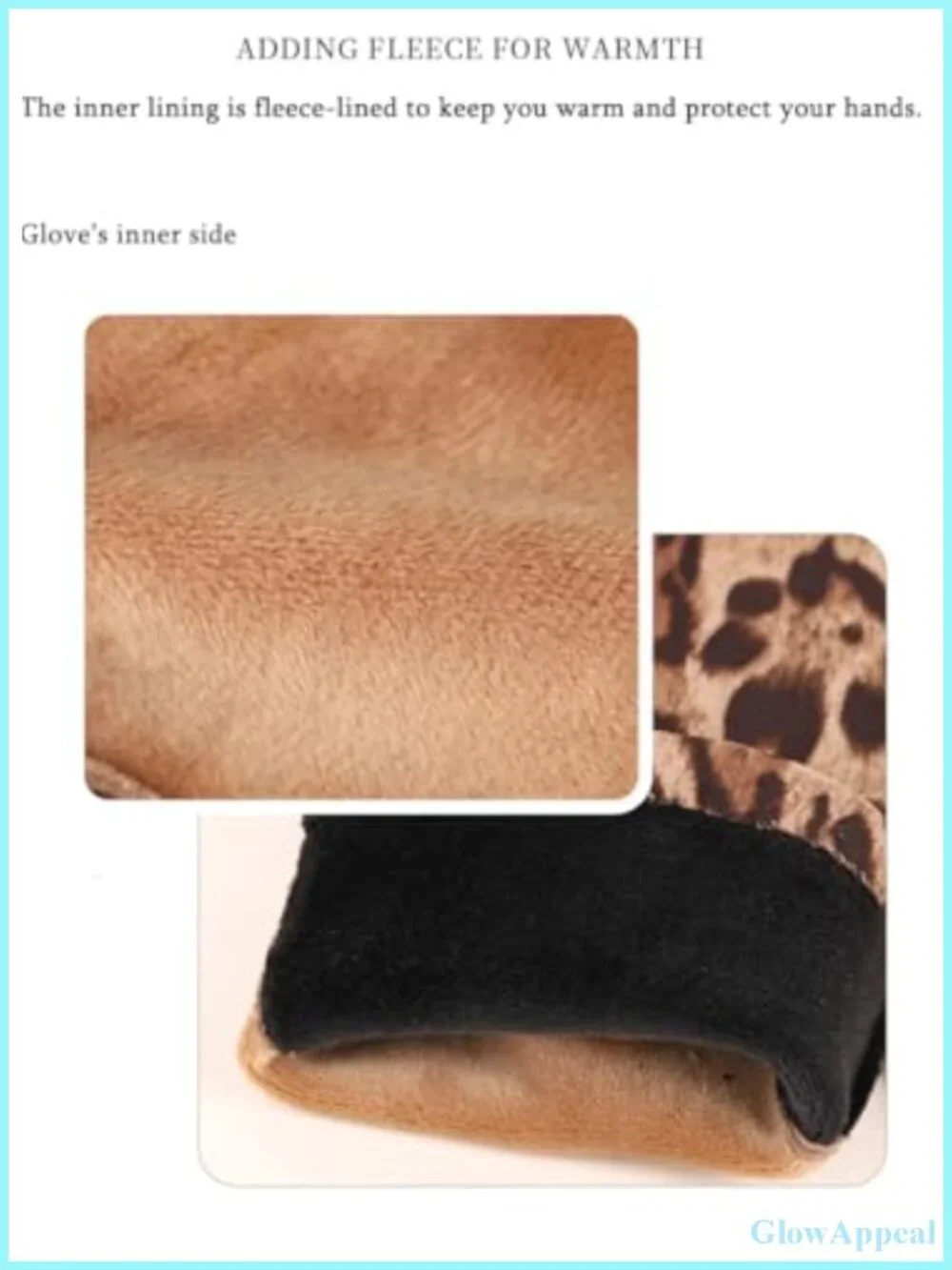 Women's Leopard Print Stretch Fleece Touchscreen Gloves Cold Weather Driving